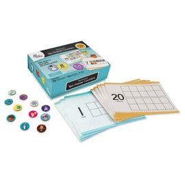 hand2mind Seasonal Ten Frames Math Counters for Kids, Math Counters Chips for Counting and Sorting, Kindergarten Learning Games, Counting Toys, Math Game (288 Math Counters and 10 Ten Frame Cards)