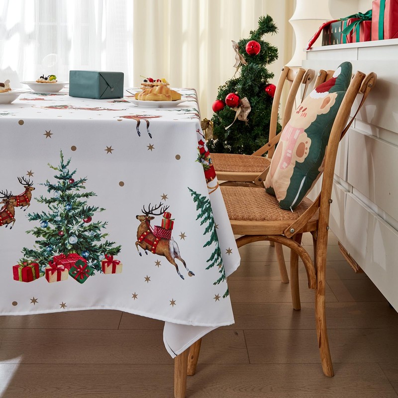 Tablecloth Christmas Tablecloth Washable Christmas Table Cloth Garden Tablecloth Oilcloth