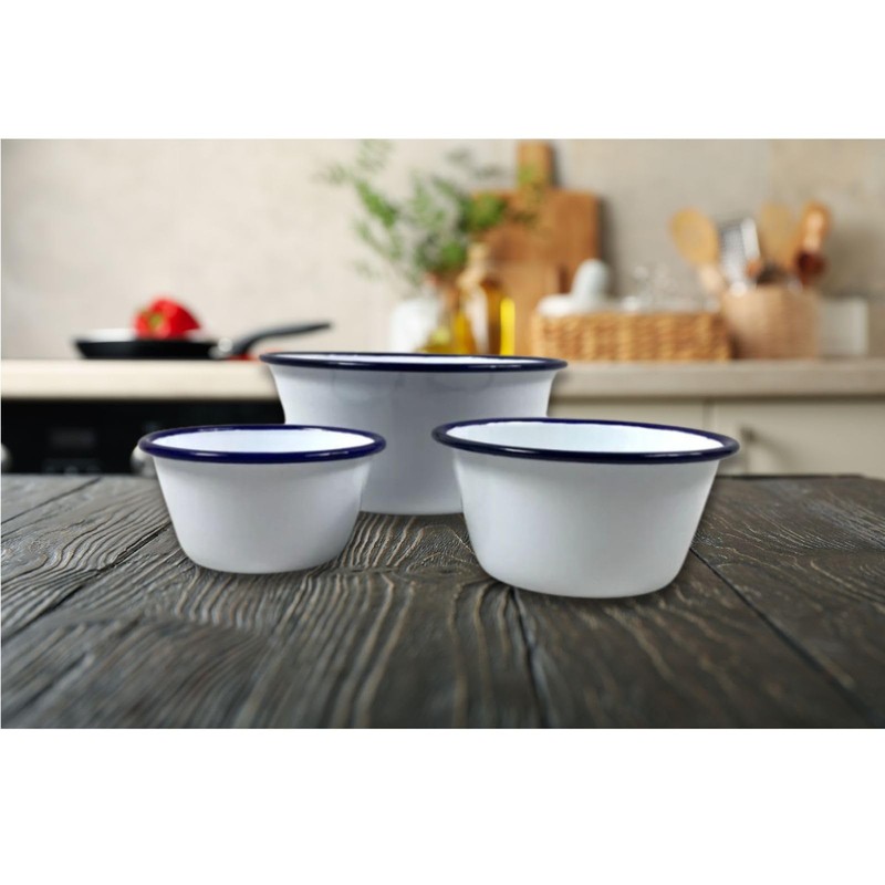 Falcon Enamel Shabby Chic Vintage Style Pudding Basin Bowl -