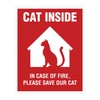 Cat Inside Sticker - 4 Pack - 4x5 inches -