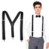 ZHEJIA Men's Y-Shaped Suspenders, 1.4 inches (35 mm) Wide, Formal,