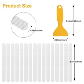 36pcs Non-Slip Strip Stickers, Anti Slip Grip Stickers Non Slip Strips Pad Bathtub Flooring Safety Tape Mat for Bath Shower (20mm * 200mm)