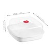 DOITOOL Microwave Steamer 8.27X8.27X4.33In Square Plastic Food Steamer with Ventilated