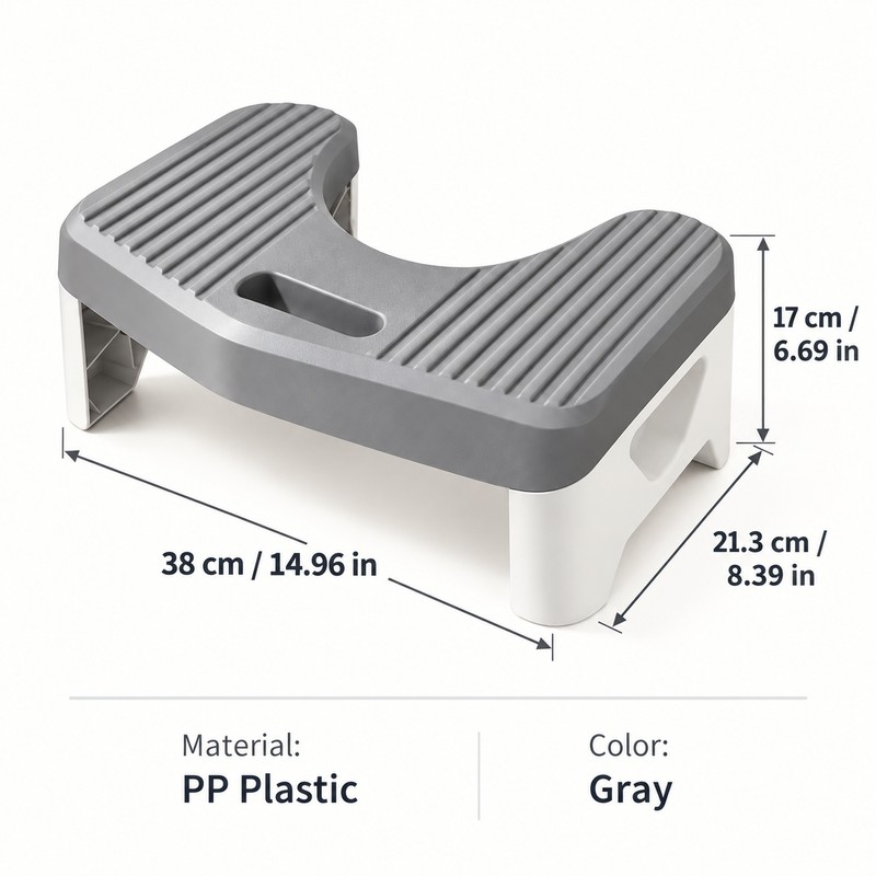 Comfort Toilet Stool for Adult Kids Pregnant Women, Squatting Aid
