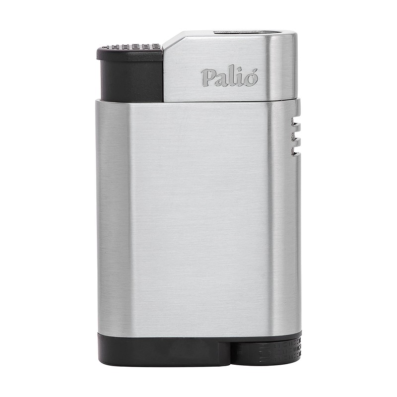 Palió Ballista Jet-Flame Refillable Butane Torch Lighter, Silver - Wind-Resistant