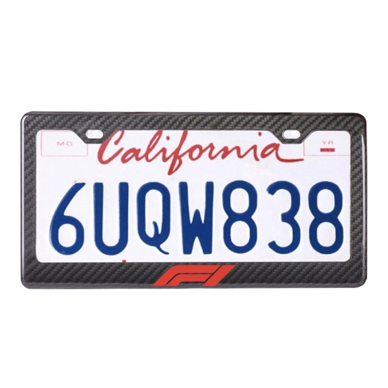 BLVD RedCarbon Fiber Formula 1 License Plate Frame F1 Racing,