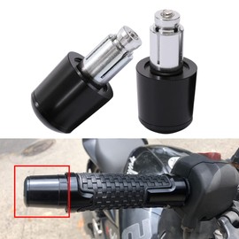 KEEPDSGN 7/8" 22mm-24mm Motorcycle Handlebar End Caps, Aluminium Motorcycle Handlebar Plugs Compatible with Sport Bike Street Bike Cruiser Scooter.
