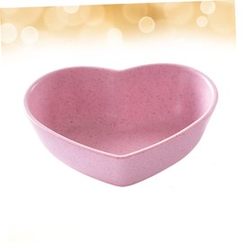 SHOWERORO 4pcs Porcelain Sauce Dishes Non Pink Heart Chip Bowl Pink Dishes Cute Sauce Dish Heart Decor Condiment Plates Ceramic Dip Bowls Soy Sauce Condiment Dish Heart-shaped Seasoning Dish