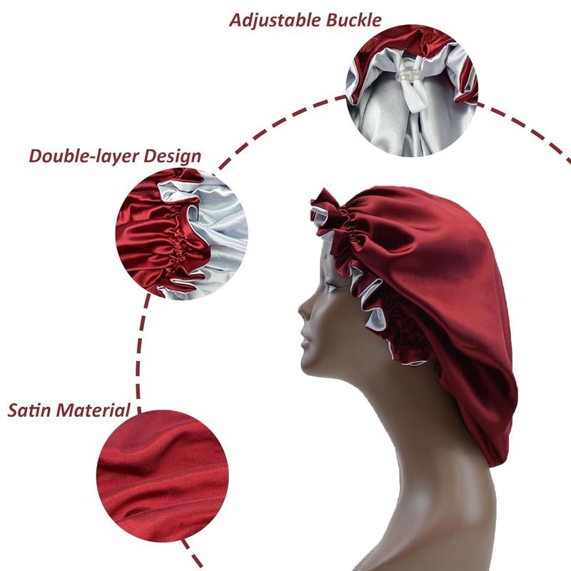Silk Bonnet for Sleeping Satin Bonnets Double Layer Reversible Hair