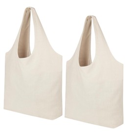ACCENTHOME Cotton White Tote Bags | Super Strong Set of 2 Reusable Cotton Bags | Customizable Easy To Use Aesthetic Tote Bag For DIY, Advertising, Promotion, Gift | Lightweight Bags For Men Women