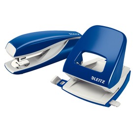 Leitz NeXXt 50950035 Office Set of NeXXt 5008 Office Hole Punch and NeXXt 5502 Stapler in Blister Packaging Black