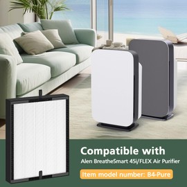 45i Replacement Filter Compatible with Alen BreatheSmart Flex and 45i Pure Air Purifier, 3-in-1 H13 True HEPA+ Activated Carbon Pre Filter, B4-Pure, 2 X True Hepa+4 X Carbon Filter