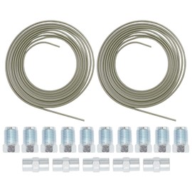 Hoypeyfiy Set of 2 5 m Brake Lines 10 Screws with 5 Connectors M10 x 1 DIN 74 234 Compliant Copper-Plated Steel Brake Tube in Assortment for Flaring F for Car Motorcycle