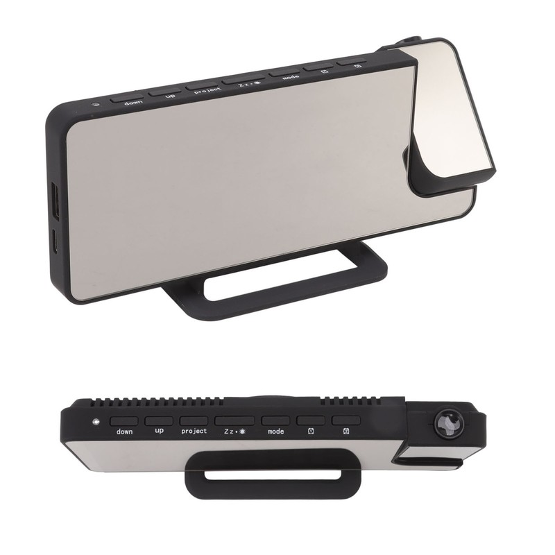 Digital Projection Alarm Clock LED Display USB Powered Auto Sensitivity