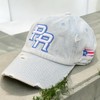 Puerto Rico Distressed Dad Hats Metal Buckle:_Light Denim Heart