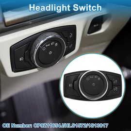 X AUTOHAUX No.CP9Z11654J/HLS1572/1S13817 Headlight Switch for Ford C-Max 2013-2018 Headlamp Dimmer Switch Black