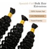 Bulk Hair Double Drawn Human Bundles Spanish Curly Extensions For