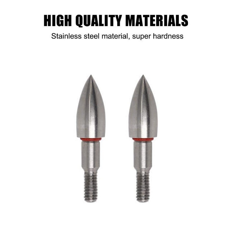 BDKMMS Archery Field Points, 5Pcs 100/150/200/250/300/350 Grains Stainless Steel Archery