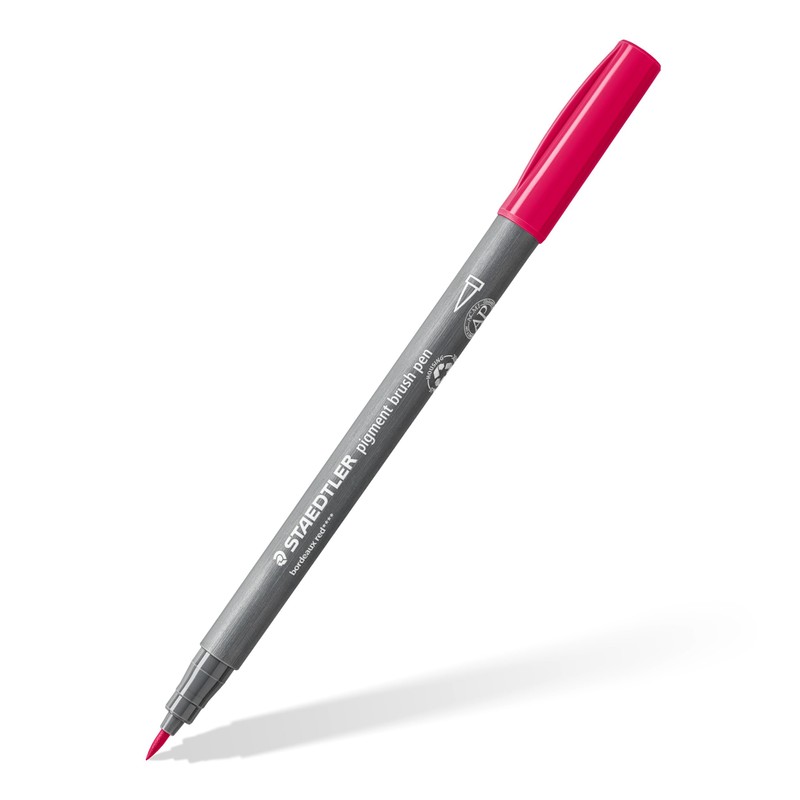 STAEDTLER Brush Pen Pigment Arts, Premium Drawing Ink, Brush Tip