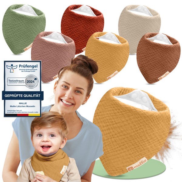Mallie® Drool Bib Baby and Bandanas Baby, Set of 6
