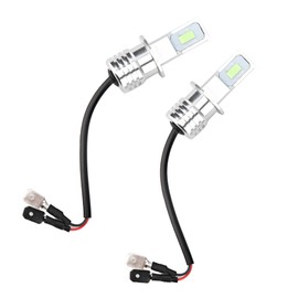 2Pcs H3  80W 8000K LED Fog Light Bulb Lamp Ice Blue12-24V Universal