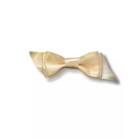 Undisclosed Doll Sized Handmade Hair Bow Barette in Ivory Cream