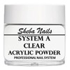 SHEBA NAILS System A Acrylic Nail Powder CLEAR- 1oz Jar