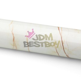 Gloss Ivory Marble Granite Vinyl Countertop Paper Wallpaper Decorative Peel and Sticker Self Adhesive Home Kitchen Contact Film #6729 - 4"x8" (10cmx20cm) Sample