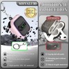 MHYALUDO Compatible with AirPods 4 Case with Plating Ring, Military