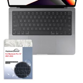KeyboardMask for MacBook Pro 14" Matte Finish Full Cover for Keyboard + Touchbar/Pad/ID Work While Covered Ultra Thin Keyboard Cover Protector Waterproof Anti-Dust MacBook Pro 14 (2021)