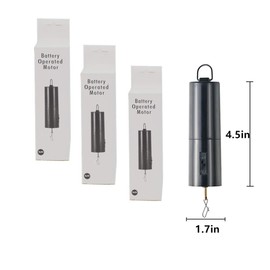 FENELY Wind Spinner Motor Battery Operated for Hanging Display Yard Black Wind Spinners Outdoor Sculptures - Load Capacity of 4 Pounds 3 Pack