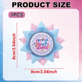 Keeper of the Gender Pins, Gender Reveal Party Brooch Boy or Girl Unveiling Button Pin for Baby Shower Decorations