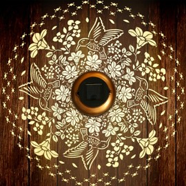 Solar Lanterns Outdoor Waterproof, Hummingbird Lanterns for Garden Decor, Mothers Day Gifts for Women Mom Grandma, Metal Solar Landscape Lights Decoration Outside for Yard, Patio, Pathway, Walkway