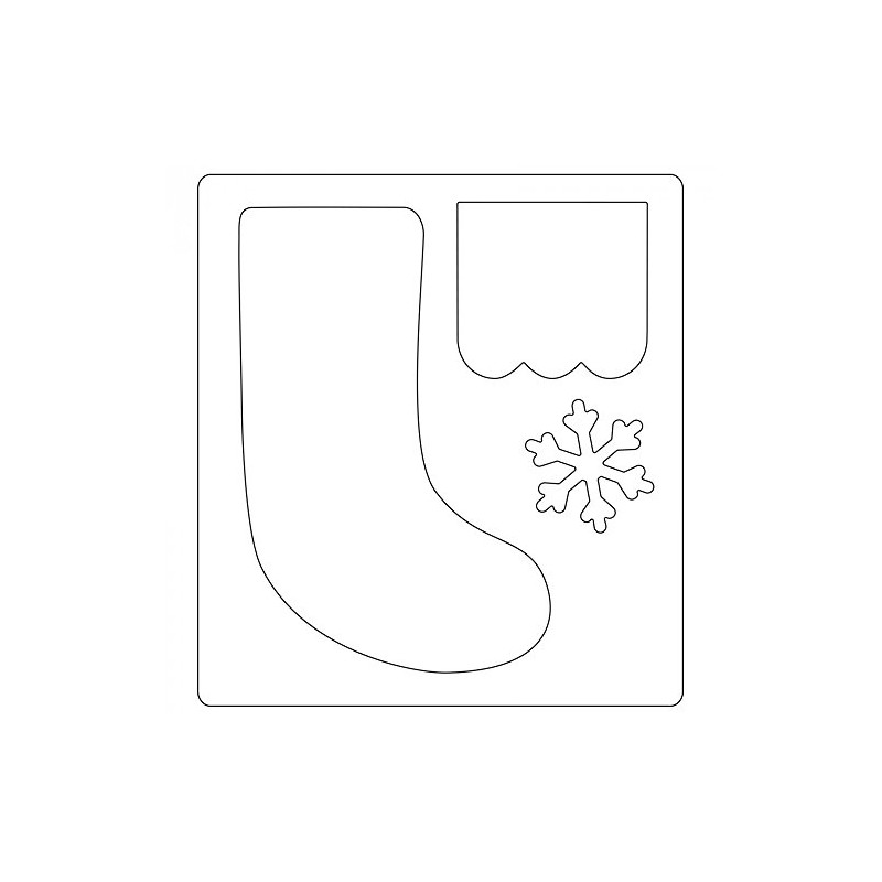 Sizzix Bigz Die Christmas Stocking by Sophie Guilar, ABS Plastic