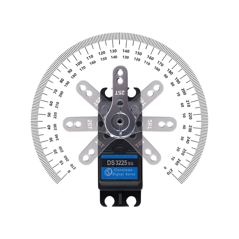 RCmall DS3225 25KG Coreless Digital RC Servo Stainless Steel &