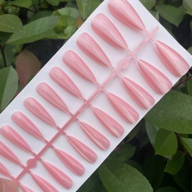 24Pcs Cat Eye Press on Nails Cat Eye Fake Nails Glossy Pink Cat Eye Acrylic False Nails Gel Glue on Nails for DIY Manicure Stick on Long Stiletto Nails for Coquette Women Girls Sparkly Cat Eye Design