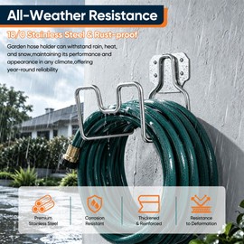 Joyfair Water Hose Holder, Metal Hose Holders for Outside Garden, 2PCS