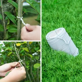 Decoroca Soft Plant Ties for Support - 65.6' Reusable Waterproof Plant Wire, Garden Twist, for Indoor & Outdoor Plants and Home Organizing（1pc/White）