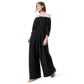 DEE OCLEPPO DO Womens Violet Off the Shoulder 3/4 Sleeve Pull On Jumpsuit Standard