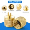 1/4" SAE Refrigeration Access Valve Caps, 50 Pcs Service Access