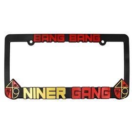 Holder for License Plate License Plate Holder for 49ers for Bang Bang Niner Gang License Plate Frame Exclusive 3D License Plate Covers