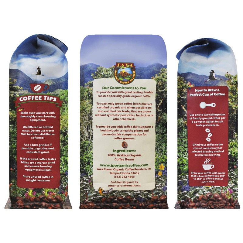 Java Planet, Organic Coffee Beans, Decaf Peru Single Origin, Gourmet