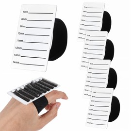 6 Pieces Eyelash Extension Hand Plate, False Lash Tray Tools, Eyelash Extension Hand Pallet with Adjustable Wrist Strap Fits Most Eye lash Extensions Holder