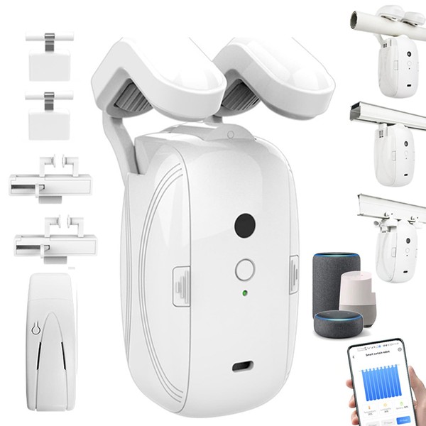 Smart Automatic Curtain Opener - Remote Controled by App/Timer/Voice,Upgraded High-Performance