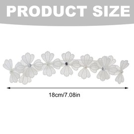 EYVRPAU 1 Piece Baby Hair Band Floral Elastic Headband Pearl Rhinestone Baby Girl Headbands Soft Newborn Toddler Hair Accessories