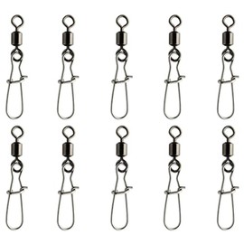 Spro Rolling Swivel with Fast Lock Snap - 10 Swivels, Size / Load Capacity: Size 8 / 11 kg