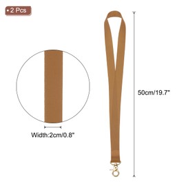 PATIKIL Neck Lanyard, 2 Set Long ID Badge Lanyard with Lobster Clasp for Teacher Women Men Keychain Lanyard Strap for Wallet Keys ID Card Whistle, Brown