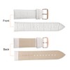 sourcing map Leather Watch Band 16mm Embossed Pattern Cowhide Watch
