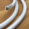 3 m Textile Cable White Plain Colours 3 x 0.75