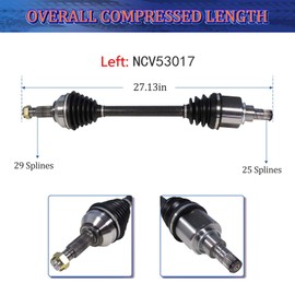 MAXFAVOR CV Axle Shaft Assembly for Nissan Sentra 2013 2014 2015 2016 2017 2019, S SV SL SR Sense Advance 1.8L Automatic Trans, CV Axle Front Passenger Driver Side